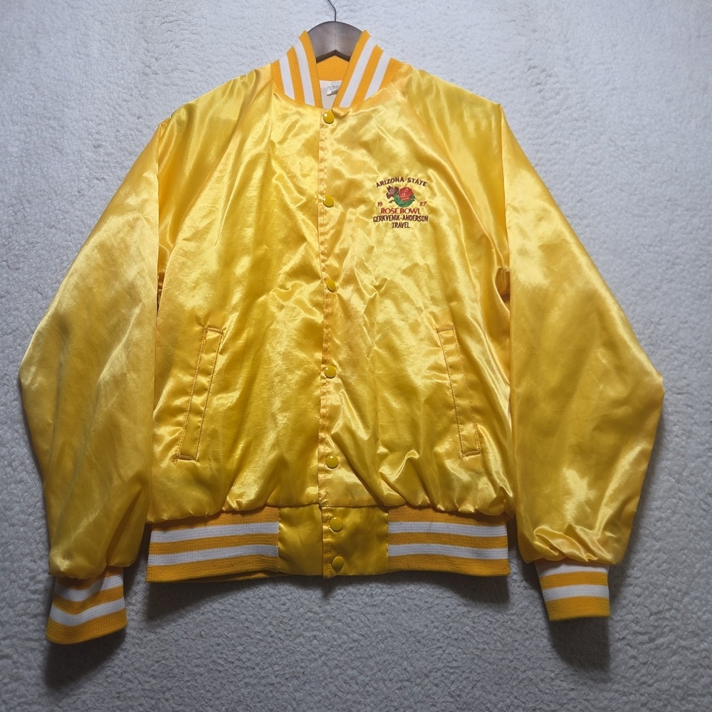 Vintage Satin Varsity Jacket 1987 Rose‎ Bowl Men's Jacket M Arizona State ASU